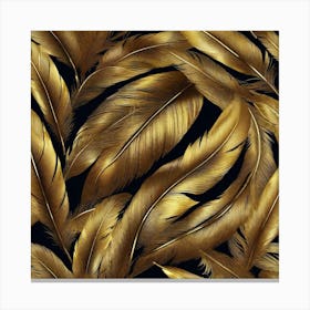 Gold Feathers 4 Canvas Print