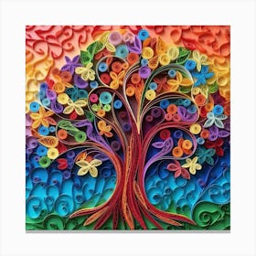 Quilling Tree Of Life Canvas Print