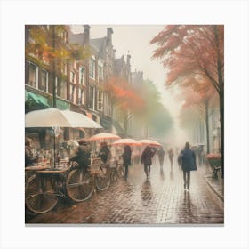 Amsterdam cafes, autumn season5 Canvas Print