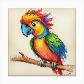 Colorful Parrot 51 Canvas Print