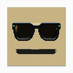 Pixel Art Of A Black Off White Sunglass From The F Canvas Print