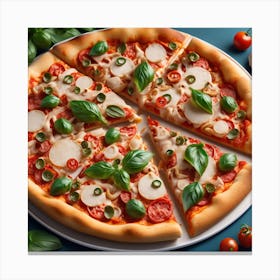 Pizza On A Plate 1 Canvas Print