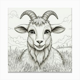 Goat Head 6 Canvas Print