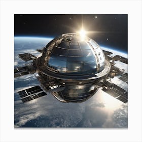 Space Station In Space Canvas Print