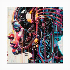 Futuristic Portrait Of A Woman Canvas Print