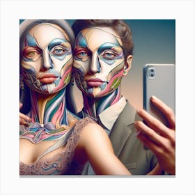 Portrait Of A Couple Canvas Print