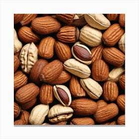 Almonds And Nuts Canvas Print