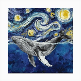 Starry Night Whale Stampe su tela