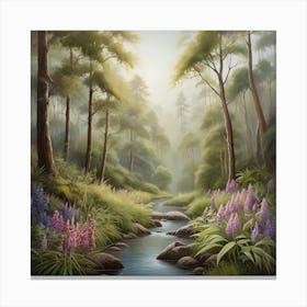 Stream In The Woods 1 Canvas Print