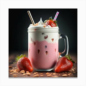 Strawberry Milkshake 1 Canvas Print