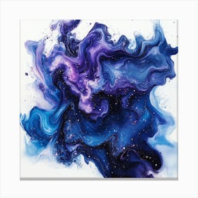 Blue And Purple Swirls Canvas Print