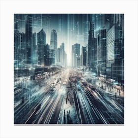 Futuristic Cityscape 4 Canvas Print