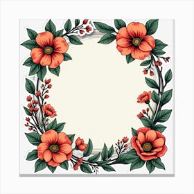 Floral Frame 1 Canvas Print