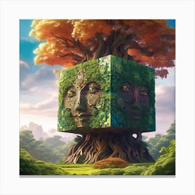 Tree Of Life Cube Canvas Print