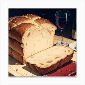 Bread And Wine Canvas Print