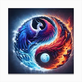 Phoenix Yin Yang Canvas Print