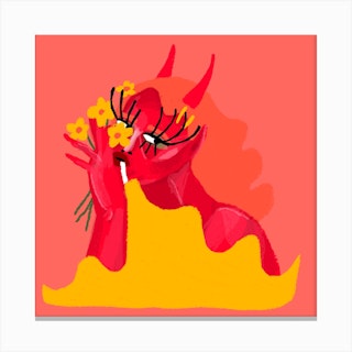 Smoke Show Square Canvas Print