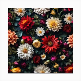 Floral Wallpaper 18 Canvas Print