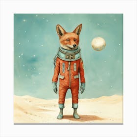 Fox In Space Canvas Print