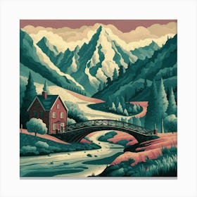 House In The Mountains Canvas Print