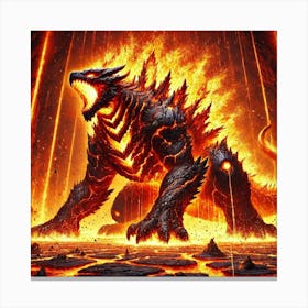 Howl Of Flame Converted Canvas Print