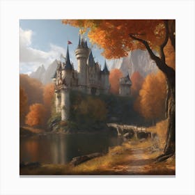 Castle In Autumn time Canvas Print