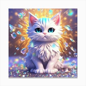 White Cat With Blue Eyes 5 Canvas Print