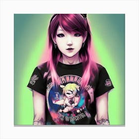 Punk Girl Canvas Print