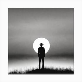 Silhouette Of A Man Canvas Print