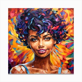 Afro Haired Woman 2 Canvas Print
