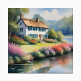 House By The Water Canvas Print