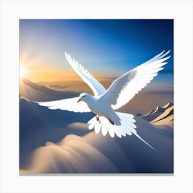 Dove In Flight Canvas Print