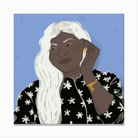 Portrait Of A Black Woman Canvas Print