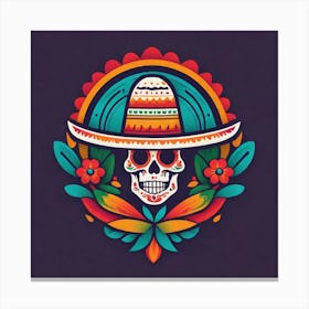 Day Of The Dead Skull 88 Canvas Print