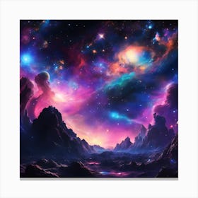 Space Landscape Canvas Print