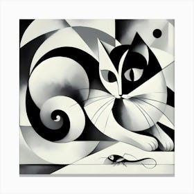 Abstract Cat 6 Canvas Print