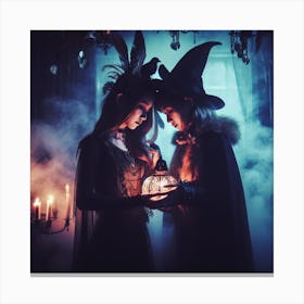 Witches In The Dark Canvas Print