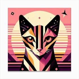 Cookie Low Poly Cat Canvas Print