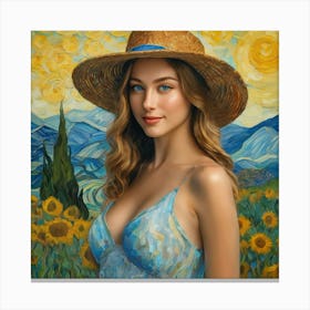 Sunflowers op Canvas Print