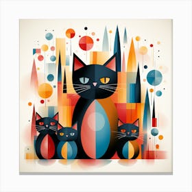 Family Of Cats Canvas Print
