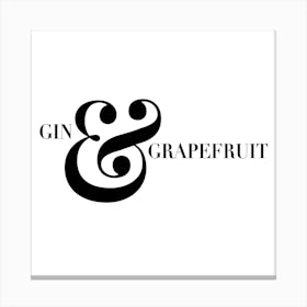 Gin And Grapefruit Screwdriver Cocktail Recipe Square Canvas Print