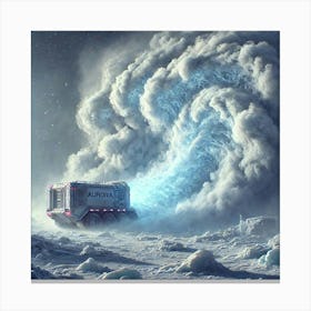 A Futuristic Sci Fi Depiction Of A Cryo Smoke Scre Canvas Print