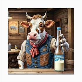 Cowboy Milk Canvas Print