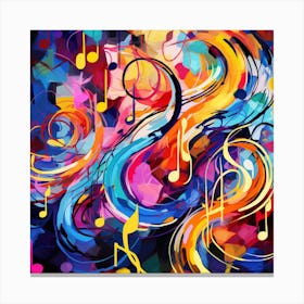 Abstract Music Notes 2 Canvas Print