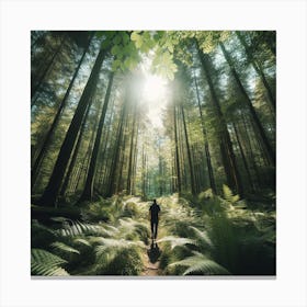 Ferns In The Forest Canvas Print