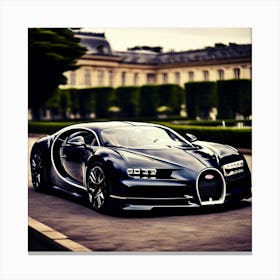 Bugatti Car Automobile Vehicle Automotive French Brand Logo Iconic Luxury Performance Sty Canvas Print