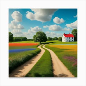 Garden Path To Home Canvas Print