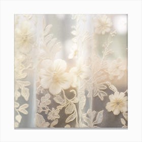 White Lace Curtains Canvas Print