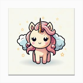 Cute Unicorn 668 Canvas Print