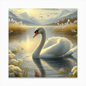 The Graceful Swan Canvas Print
